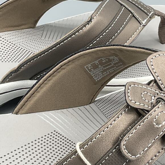 NEW Clarks Women’s Cloudsteppers Brinkley Flora Flip Flop Sandal Pewter Size 11M - Picture 5 of 10